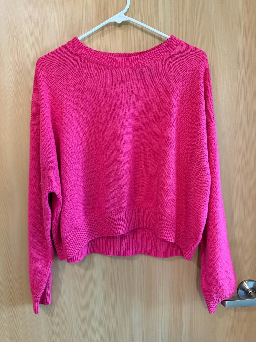 Divided  Women’s Cozy Crewneck Sweater - Bright Pink Size L
